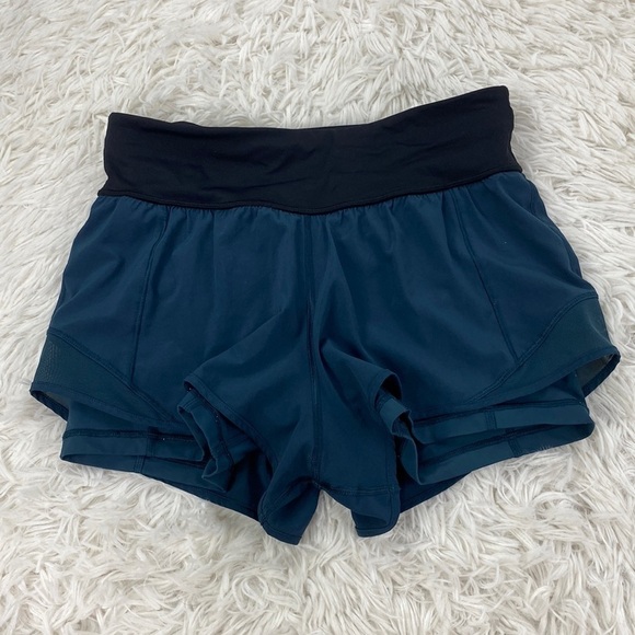 Lululemon Hotty Hot Short (Naked 4") Submarine / Black - Picture 1 of 6